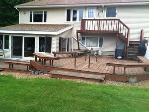 Deck was worn and the wood was damaged.