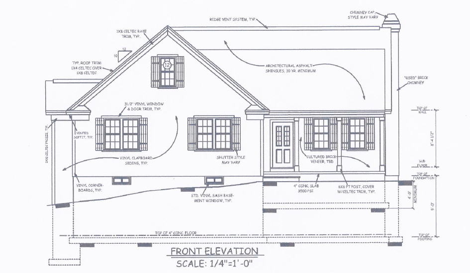 Custom Homes - Front Elevation Design