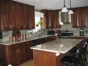Kitchen Remodel - Dark Wood Cabinets